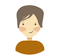 eine Person mit braunem Hemd und braunem Haar